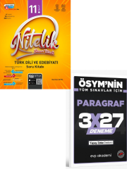 Nitelik 2027  11. Sınıf Türk Dili ve Edebiyatı Beceri Temelli Soru Kitabı+ EVP Akademi Paragraf