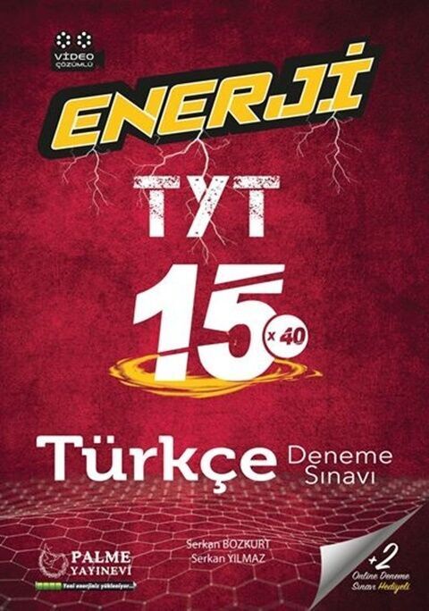 Palme Yayınları TYT Türkçe Enerji 15 Deneme Sınavı