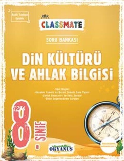 Okyanus Yayınları 8. Sınıf Classmate Din Kültürü ve Ahlak Bilgisi Soru Bankası