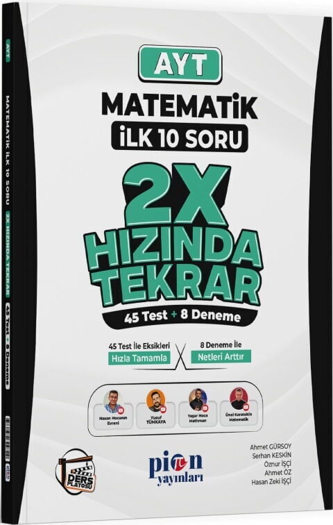 Pion Yayınları AYT Matematik Ders Platosu İlk 10 Soru 2X Hızında Tekrar