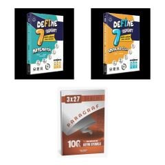 2027 Fi 7. SINIF DEFİNE FASİKÜL YENİ BASKI Matematik + Sosyal BİLGİLER Konu + anla kazan paragraf deneme 3'lü Set