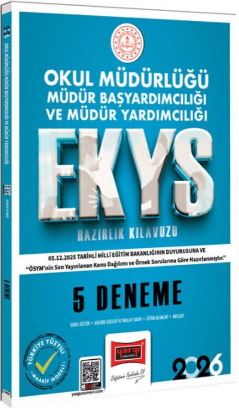 Yargı Yayınları 2026 EKYS Okul Müdürlüğü Müdür Başyardımcılığı ve Müdür Yardımcılığı 5 Deneme