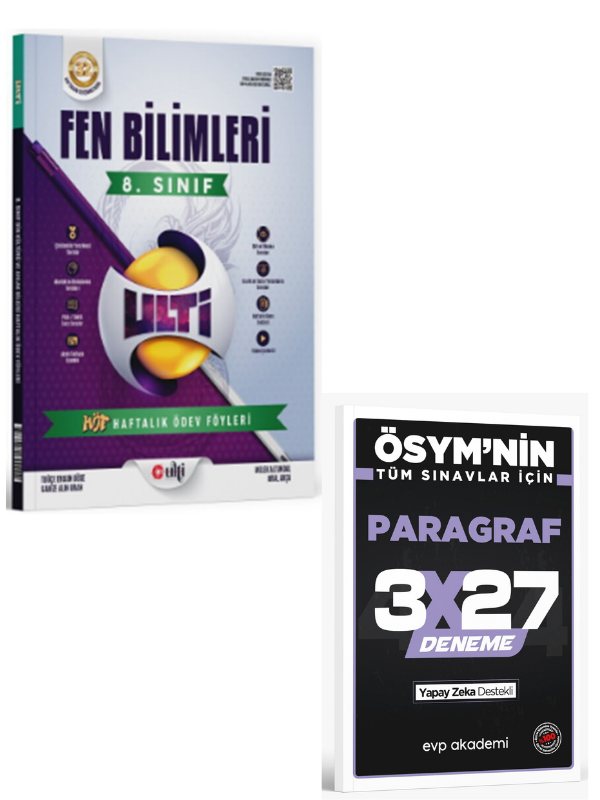 Ulti 2027 8. Sınıf LGS Fen Bilimleri Haftalık Ödev Föyleri+ EVP Akademi Paragraf