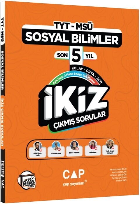 Çap Yayınları TYT MSÜ Sosyal Bilimler Ders Platosu Son 5 Yıl İkiz Çıkmış Sorular