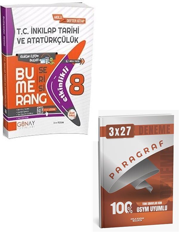 Günay 2027 8. Sınıf T.C. İnkılap Tarihi Ve Atatürkçülük Bumerang Etkinlikli+Anla Kazan Paragraf Deneme