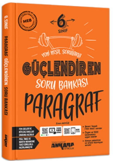 Ankara Yayıncılık 6. Sınıf Paragraf Güçlendiren Soru Bankası