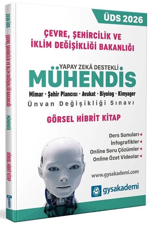 GYS Akademi 2026 GYS ÜDS Çevre, Şehircilik ve İklim Değişikliği Bakanlığı Mühendis Görsel Hibrit Kitap Görevde Yükselme Ünvan Değişikliği GYS Akademi