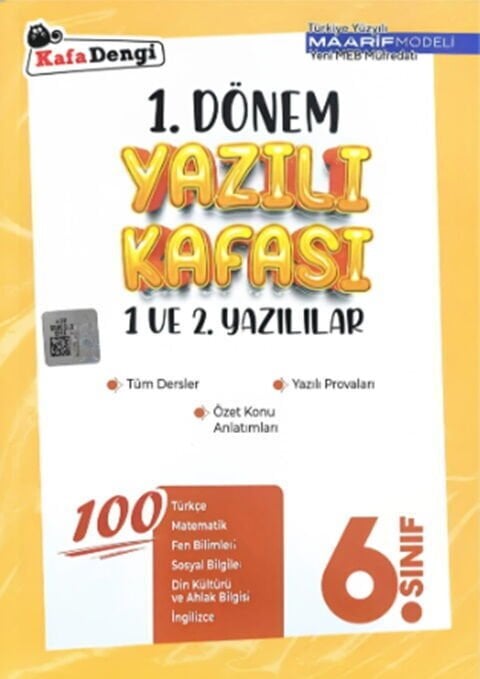 Kafadengi 6. Sınıf 1. Dönem Yazılı Kafası 1. ve 2. Yazılılar Kafa Dengi Yayınları
