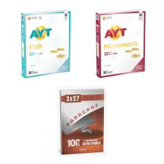2027 ÜçDörtBeş AYT Fizik + Matematik Soru + anla kazan paragraf deneme 3'lü Set