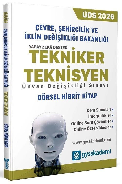 GYS Akademi 2026 GYS ÜDS Çevre, Şehircilik ve İklim Değişikliği Bakanlığı Tekniker-Teknisyen Görsel Hibrit Kitap Görevde Yükselme Ünvan Değişikliği GYS Akademi