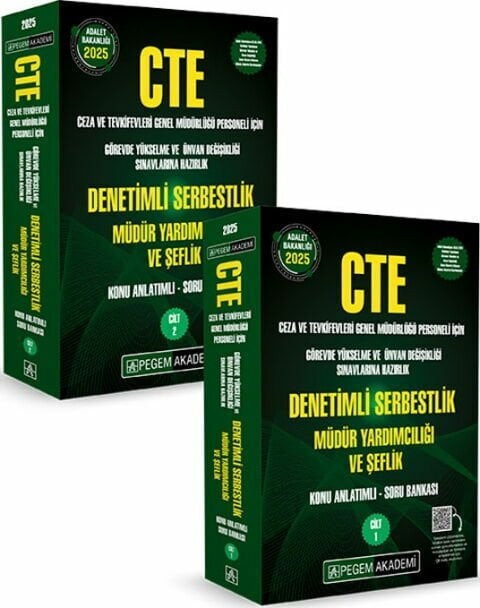 Pegem Yayınları 2025 CTE Adalet Bakanlığı Ceza ve Tevkifevleri Genel Müdürlüğü Görevde Yükselme ve Ünvan Değişikliği Sınavı Konu
