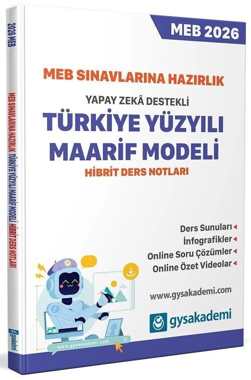 GYS Akademi 2026 MEB Sınavlarına Hazırlık Türkiye Yüzyılı Maarif Modeli Hibrit Ders Notları GYS Akademi