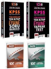 Yargı + Anla Kazan 2026 KPSS Lise Ön Lisans Efsane Soru Bankası + Yaprak Test ve Deneme 4 lü Set