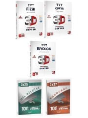 3D + Anla Kazan TYT Fizik Kimya Biyoloji Video Destekli Defter + Anla Kazan Deneme 5 li Set