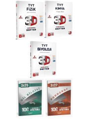 3D + Anla Kazan TYT Fizik Kimya Biyoloji Video Destekli Defter + Anla Kazan Deneme 5 li Set