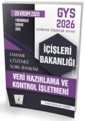 Pelikan 2026 GYS İçişleri Bakanlığı Veri Hazırlama ve Kontrol İşletmeni Soru Bankası Çözümlü Görevde Yükselme - Emin Hüseyin Şahin