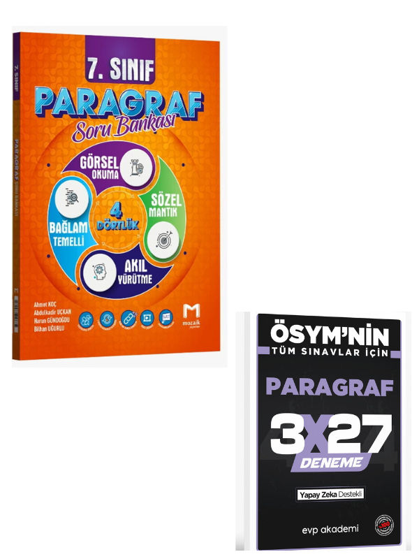 Mozaik 2027 7. Sınıf Paragraf Soru Bankası+ EVP Akademi Paragraf
