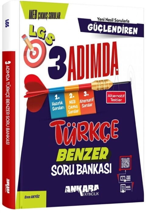 Ankara Yayıncılık 8. Sınıf LGS Türkçe Güçlendiren 3 Adımda Benzer Soru Bankası