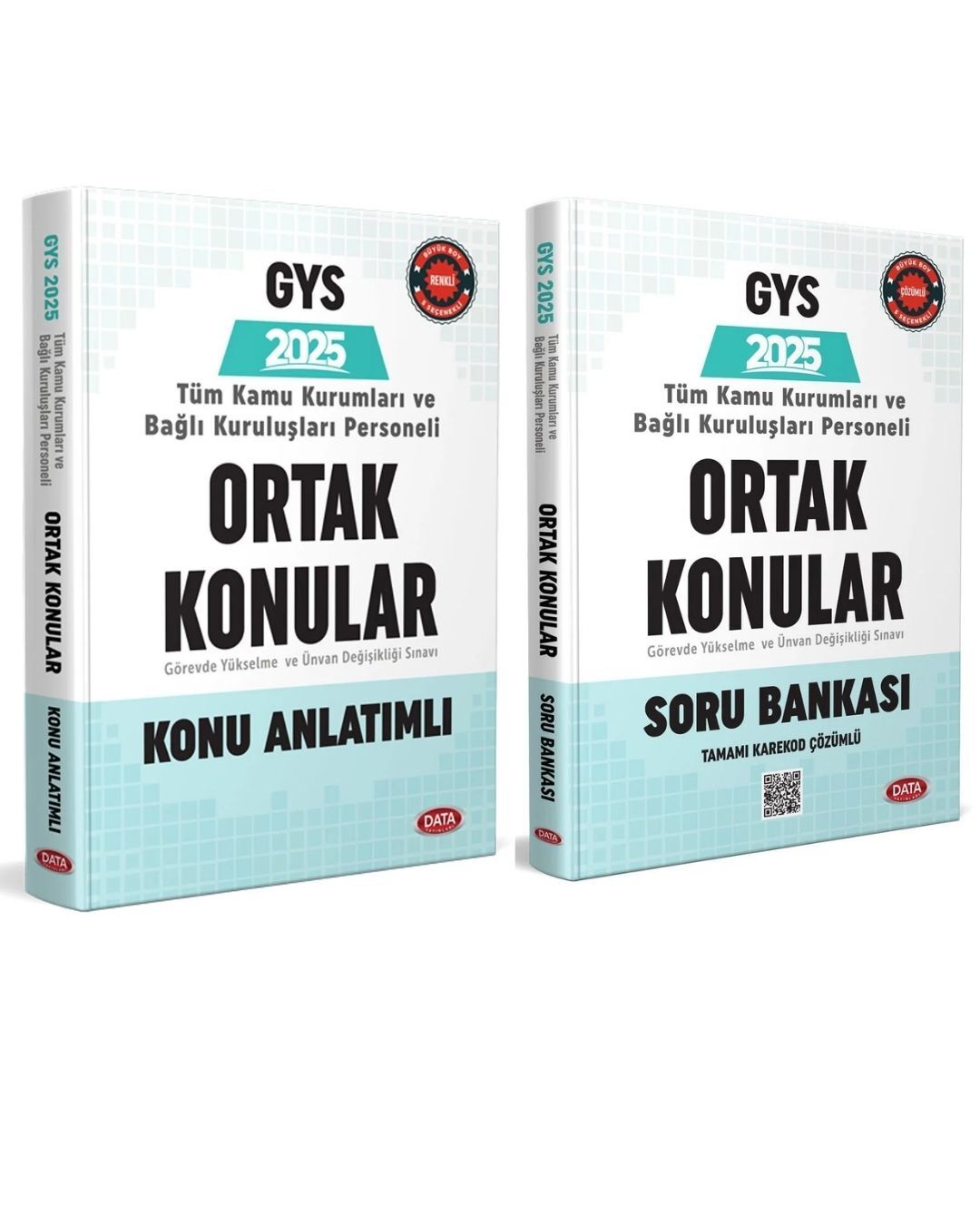 Data 2025 GYS Tüm Kamu Kurumları için Ortak Konular Konu + Soru Bankası 2 li Set Data Yayınları
