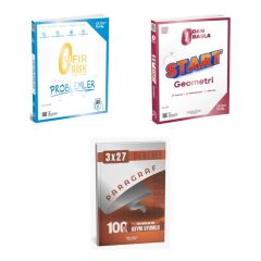2027 TYT ÜçDörtBeş KPSS ALES MSÜ DGS Sıfır Risk Problemler + Sıfırdan Başla Start Geometri + Ankapade 3'lü Set