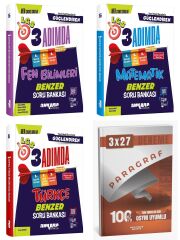 Anla Kazan + Ankara 2026 LGS 8. Sınıf 3 Adımda Türkçe Matematik Fen Bilimleri Soru Bankası 4 lü Set