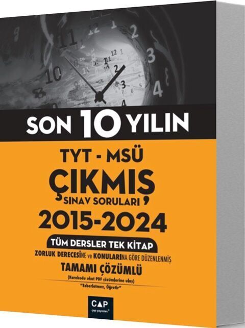 Çap Yayınları TYT MSÜ Son 10 Yılın Çıkmış Soruları