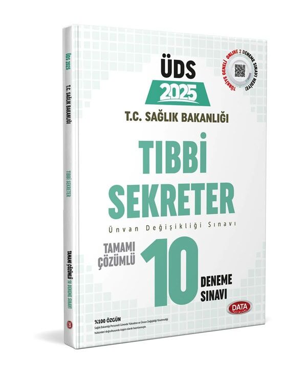 Data 2025 ÜDS Sağlık Bakanlığı Tıbbi Sekreter 10 Deneme Çözümlü Ünvan Değişikliği Data Yayınları