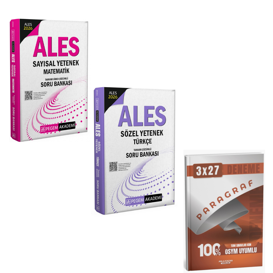 Pegem 2026 ALES Sayısal Yetenek - Sözel Yetenek Soru Bankası Seti