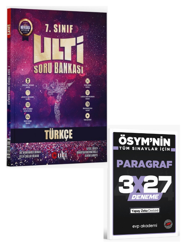 Ulti 2027 7. Sınıf Türkçe Soru Bankası+ EVP Akademi Paragraf