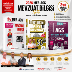 İndeks 2026 MEB-AGS Mevzuat Bilgisi Soru Bankası & AGS Mevzuat 50 Deneme & Çıkmış Sorular Dizgi Kitap Seti