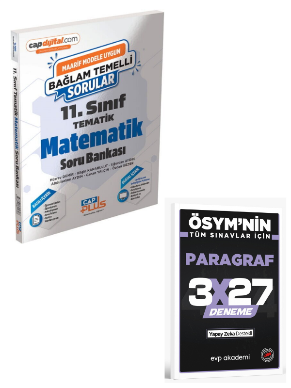 Çap 2027 11. Sınıf Matematik Tematik Maarif Soru Bankası+ EVP Akademi Paragraf