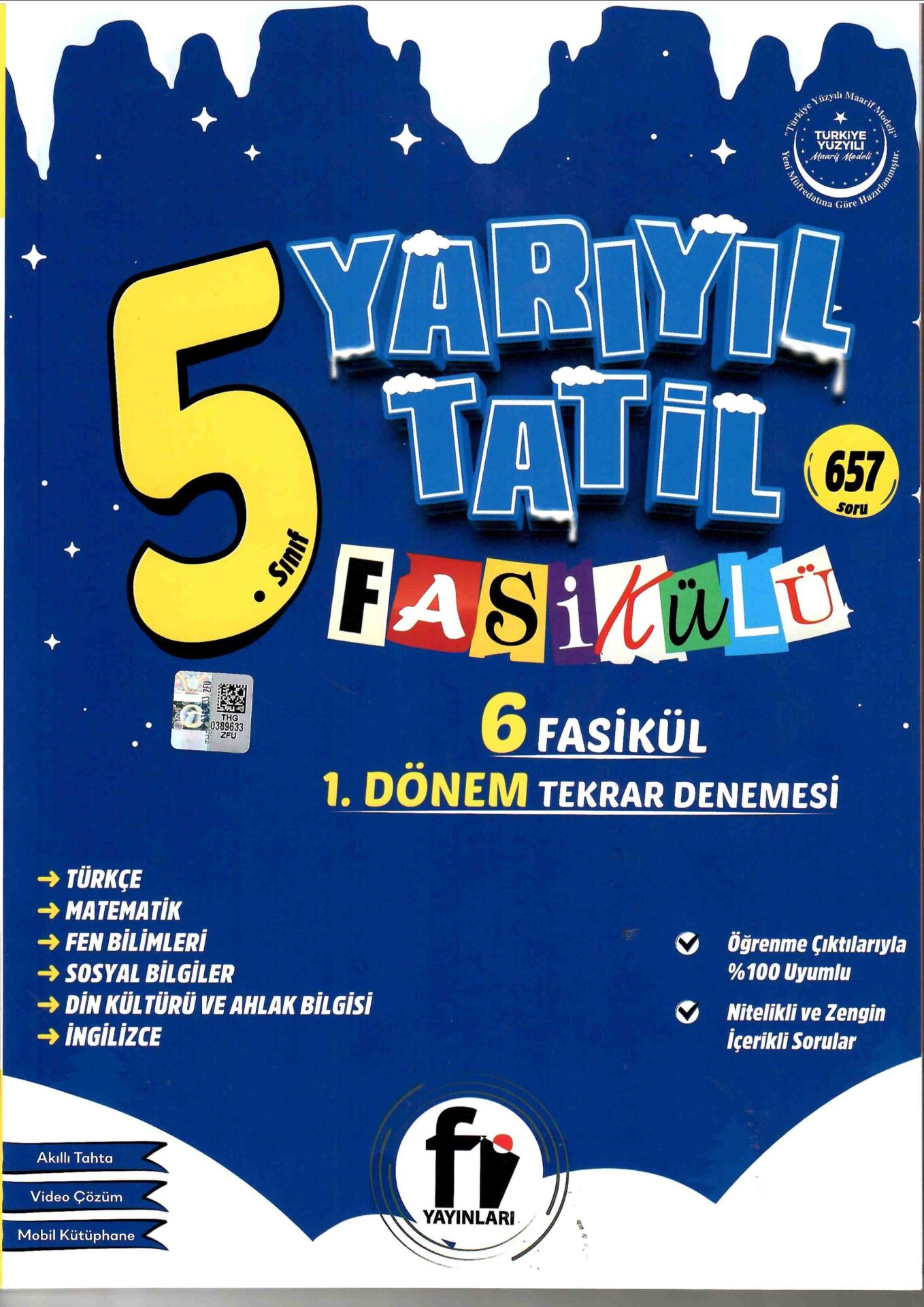 fi Yayınları 5. Sınıf Yüzyılı Maarif Model Yarıyıl Tatil Fasikülleri 1. Dönem Tekrar Denemesi