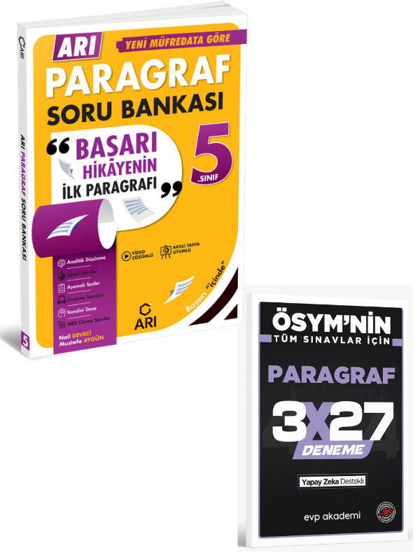 Arı 2027 5. Sınıf Paragraf Kitabı+ EVP Akademi Paragraf