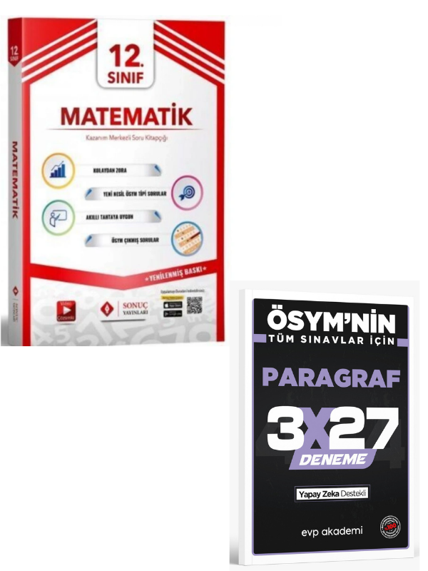 SONUÇ 2027 12.SINIF MATEMATİK SETİ+ EVP Akademi Paragraf