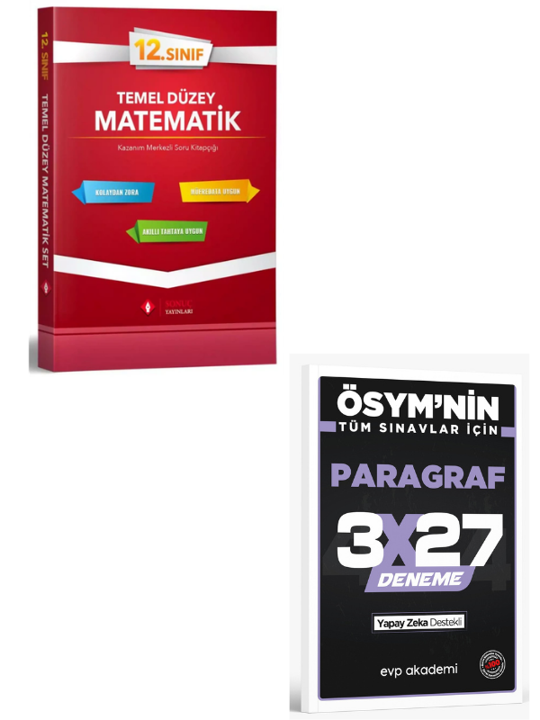 Sonuç 2027 12. Sınıf Matematik Temel Düzey Tek Kitap+ EVP Akademi Paragraf