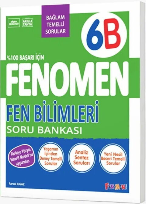 2027 Fenomen Okul Yayınları 6. Sınıf Fen Bilimleri B Soru Bankası