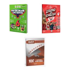 2027 Av 6. Sınıf Fen Bilimleri + İngilizce Legend Of English Practice Book Soru + Ankapade 3'lü Set