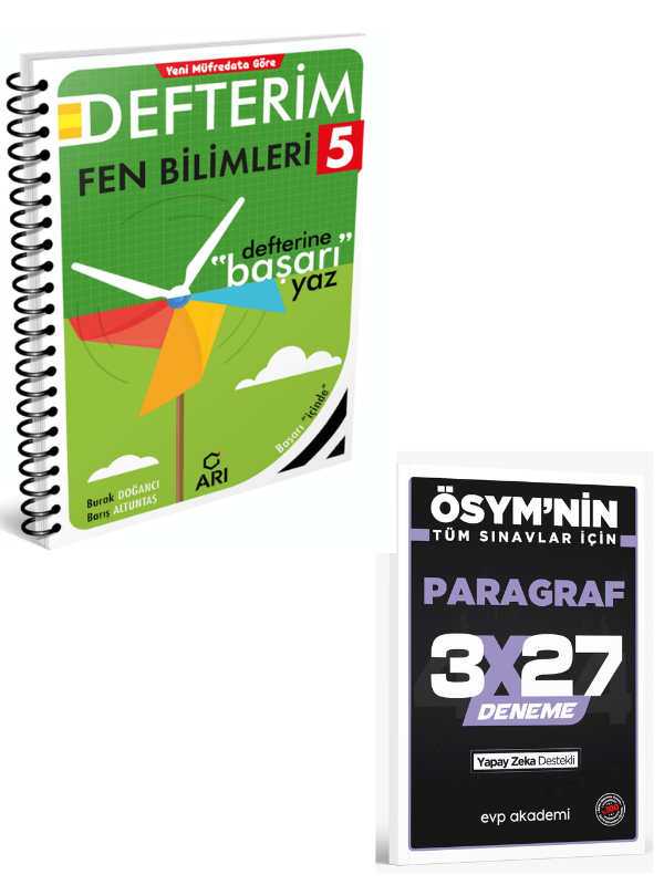Arı 2027 5. Sınıf Fen Bilimleri Akıllı Defteri+EVP Akademi Paragraf