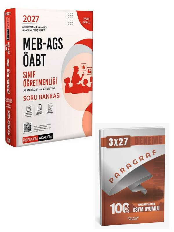 Pegem 2027 ÖABT MEB-AGS Sınıf Öğretmenliği Soru Bankası Çözümlü+ Anla Kazan Paragraf
