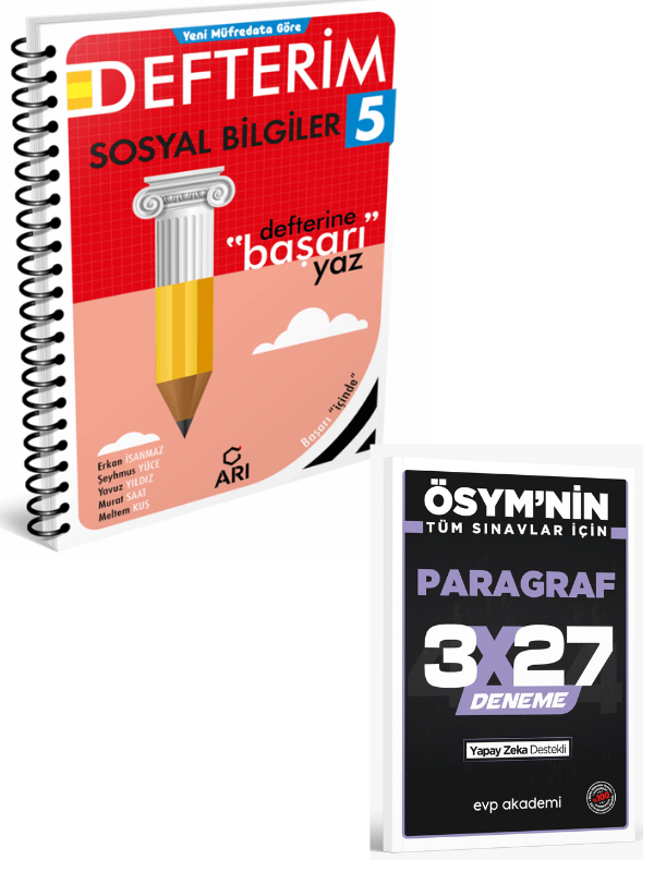 Arı 2027 5. Sınıf Sosyal Bilgiler Defterim Sosyalimo+ EVP Akademi Paragraf
