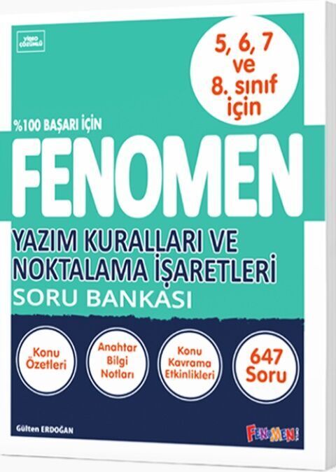 Fenomen Okul Yayınları Yazım Kuralları ve Noktalama İşaretleri Soru Bankası