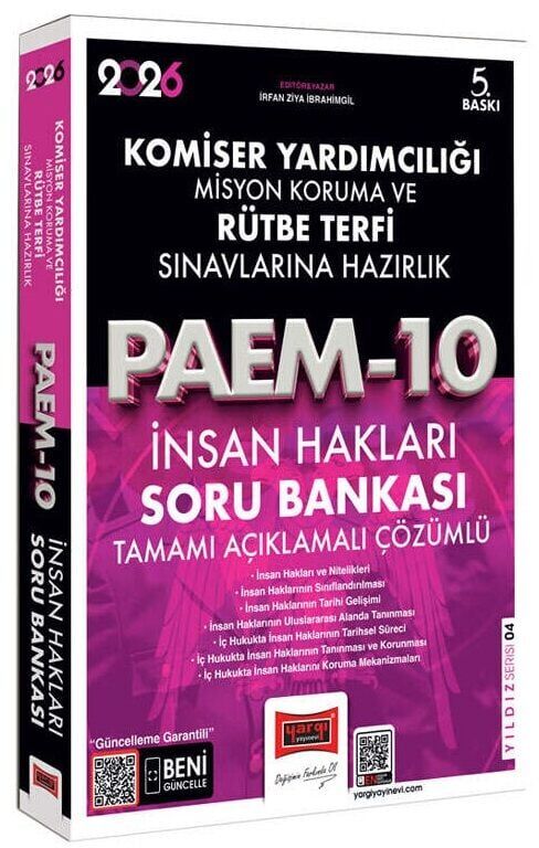 Yargı 2026 Komiser Yardımcılığı Misyon Koruma ve Rütbe Terfi PAEM-10 İnsan Hakları Soru Bankası Çözümlü Yargı Yayınları