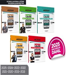 Marka 2026 KPSS Lisans Genel Yetenek Genel Kültür Çıkmış Sorular Son 8 Yıl Konularına Göre 5 li Set ARŞİV Serisi Marka Yayınları
