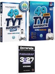 Rehber Matematik 2027 49 Günde TYT Matematik Video Ders Kitabı+Soru Bankası+EVP Akademi 3x27 Paragraf Deneme