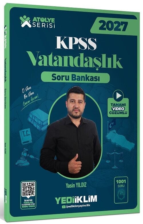 Yediiklim 2027 KPSS Vatandaşlık Atölye Soru Bankası Video Çözümlü - Yasin Yıldız