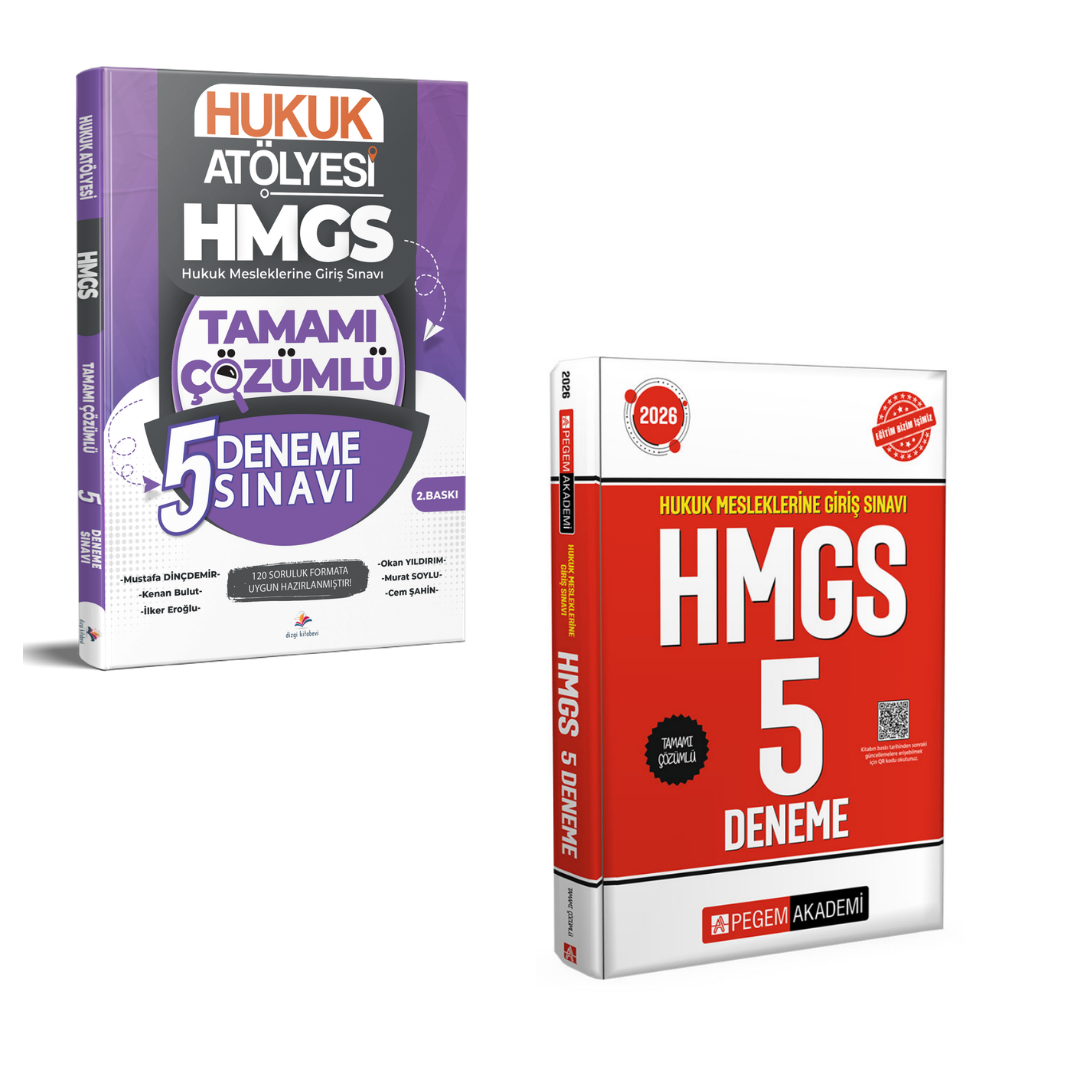 Pegem 2026 Hukuk Mesleklerine Giriş Sınavı HMGS Tamamı Çözümlü 5 Deneme + HMGS 5 Deneme Dizgi Kitap Seti