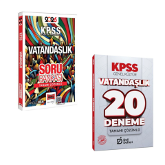 Yargı 2026 KPSS Vatandaşlık Soru Bankası ve Tüm Sınavlara Yönelik Tamamı Çözümlü & KPSS Vatandaşlık 20 Deneme Deli Defteri Yayınları Seti