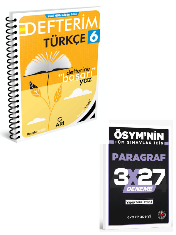 Arı 2027 6. Sınıf Türkçemino Akıllı Türkçe Defteri+ EVP Akademi Paragraf