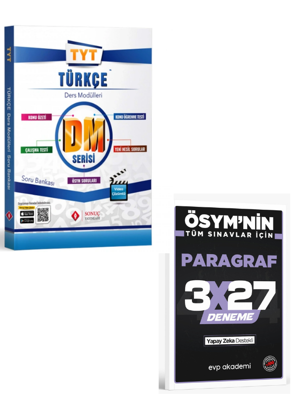 Sonuç 2027 TYT Türkçe DM Soru Bankası+ EVP Akademi Paragraf