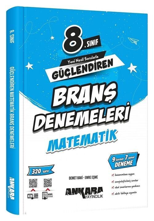 Ankara Yayıncılık 8. Sınıf Matematik Güçlendiren Branş Denemeleri Ankara Yayıncılık